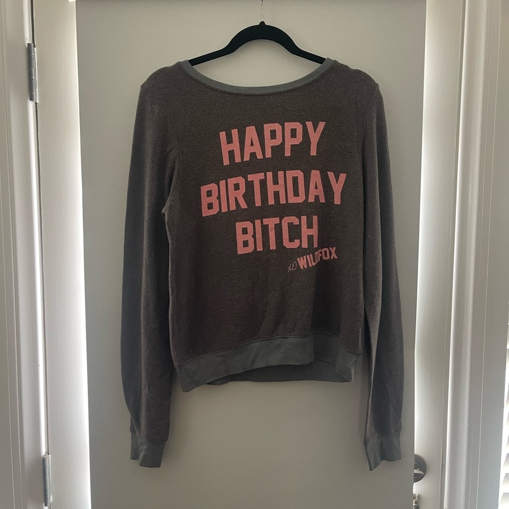 Bella Thorne Happy Birthday B Wildfox Baggy Beach Jumper